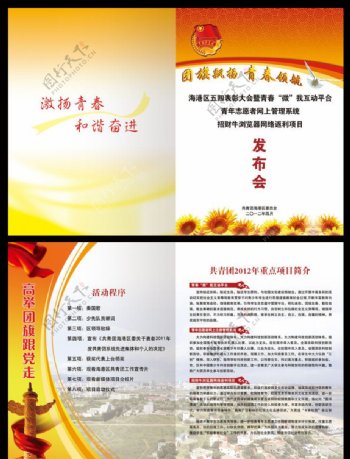 中国共青团团折页图片