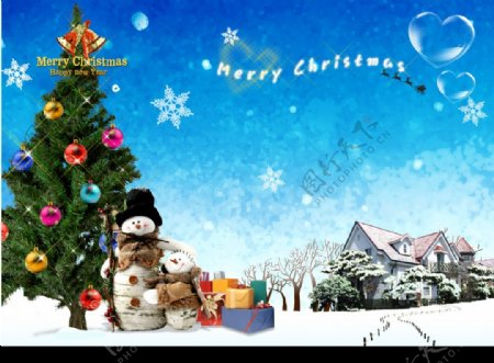 韩国素材圣诞节圣诞树圣诞礼物图片