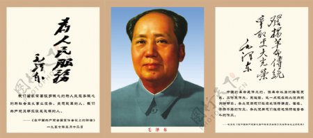 毛泽东头像及语录图片