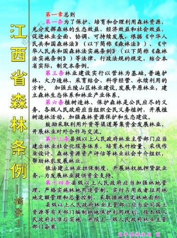江西省森林条例摘录图片