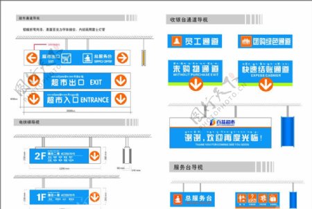 超市vi导视系统图片