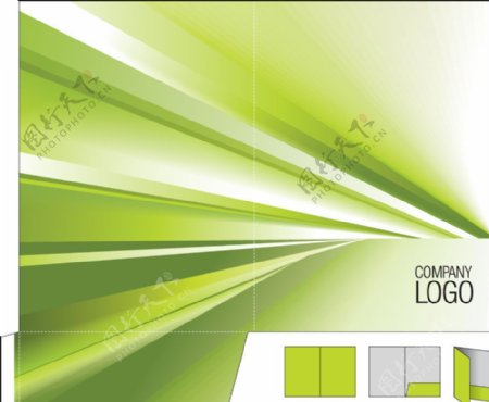 企业vi文件夹封面设计动感线条光线图片