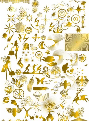 金色花纹素材图片