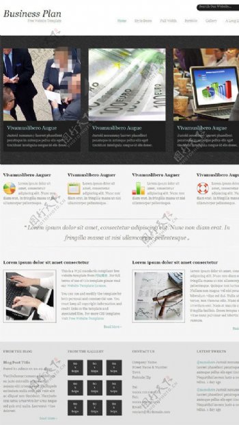 欧美大气商务网站模板图片