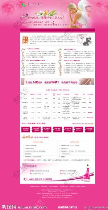 北京广仁医院无痛人流网站设计图片