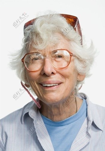 慈祥高兴的老妇人图片