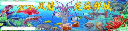 各类海鲜虾螃蟹甲鱼河蚌贝壳图片