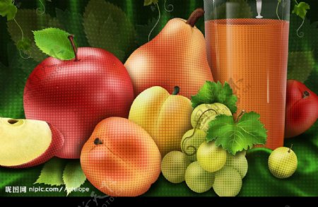 水果饮食背景PSD素材图片