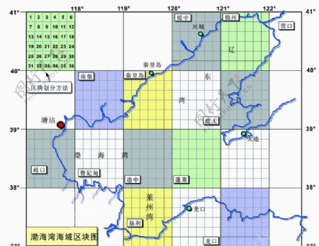 渤海区块划分图图片