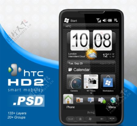 宏达高清2智能手机HTCHD2Smartphone图片