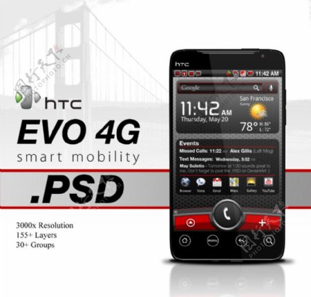 htc手机HTC宏达EVO4G图片