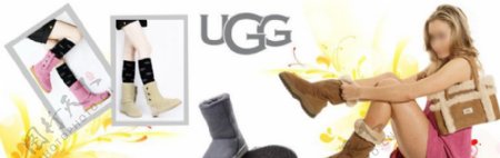 ugg雪地靴宣传广告图片