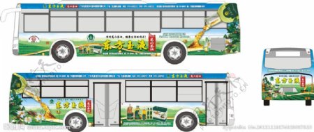 东方玉液高山茶油公交车身广告图片