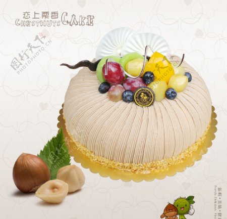 粟子蛋糕图片