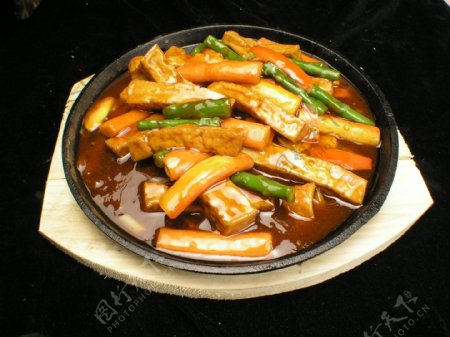 石板蟹柳豆腐蒸菜