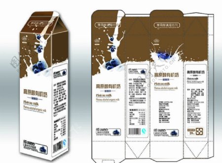 牛奶饮料包装平面图