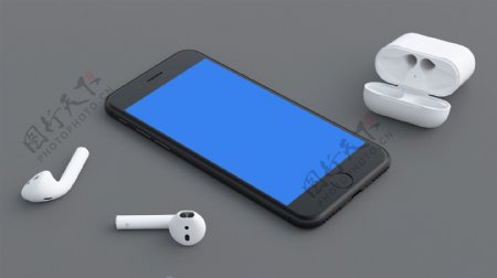 苹果手机蓝牙耳机智能贴图