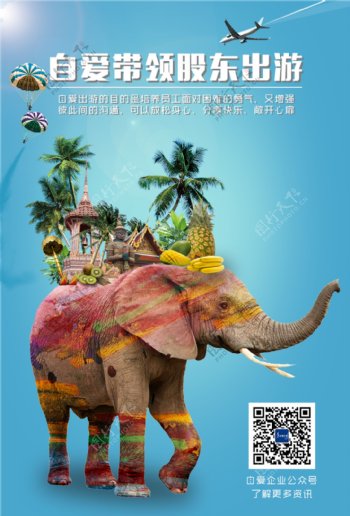 泰国大象海报
