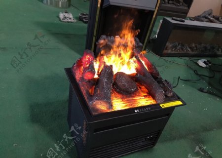 玫瑰园3D电壁炉取暖器