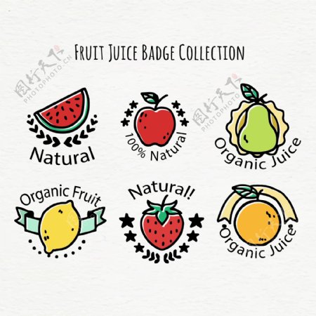 六款水果标识