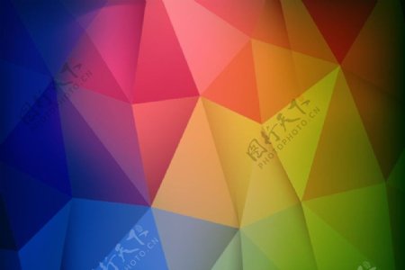 抽象的彩色几何形状背景矢量图.