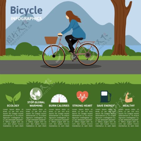 卡通骑自行车的女性信息