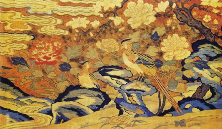 中国传统文化元素牡丹富贵鸟