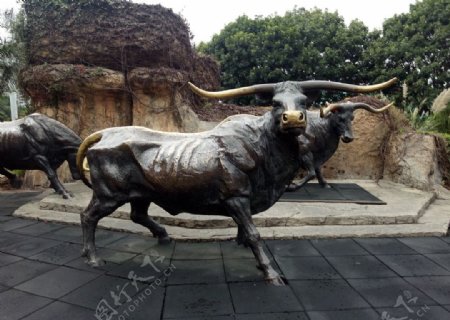 欢乐谷铜牛像