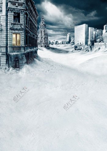 世界末日的雪景