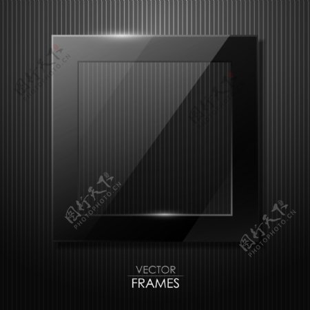 黑色透明玻璃材质边框