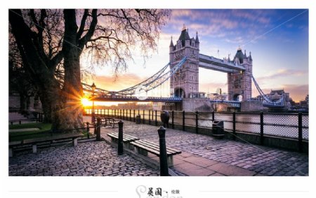 海诺旅游明信片之英国伦敦塔桥