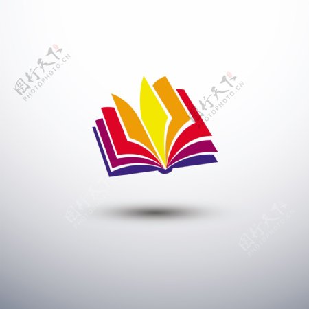 书本图标彩色书籍icon矢量