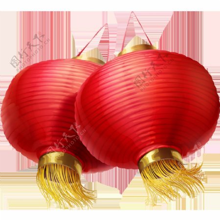 中国风红色灯笼元素