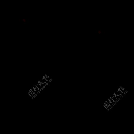 黑色玫瑰花插画免抠png透明图层素材