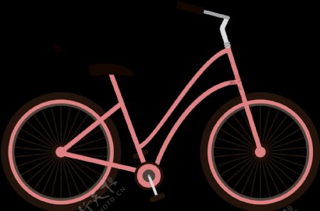 手绘单车自行车插画免抠png透明图层素材