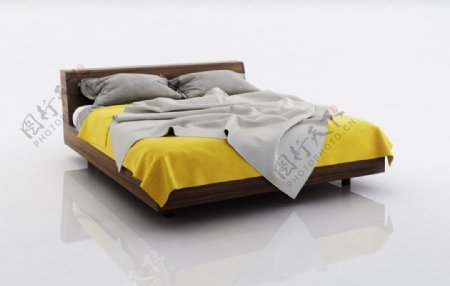 黄色床模型