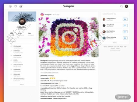 instagram风格网站社交博客设计