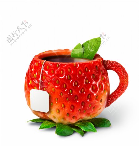 创意草莓杯子图片