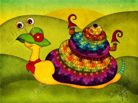 童话乌龟插画