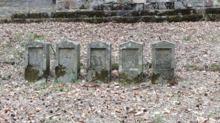 一排整齐的墓碑