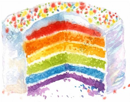 彩色多层蛋糕