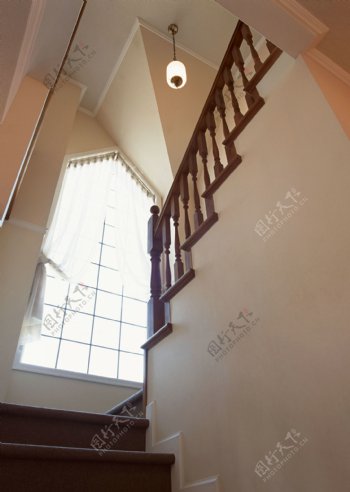 室内楼梯局部摄影图片