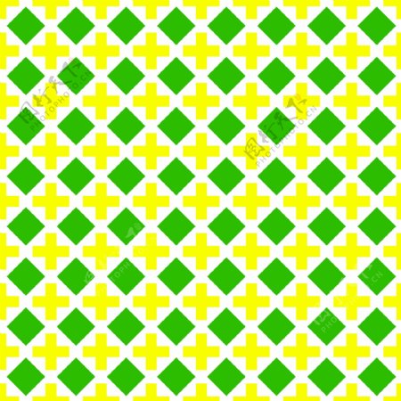 黄绿菱形格子花纹图案矢量素材背景