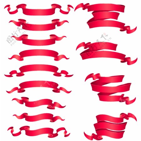 不同类型的红丝带