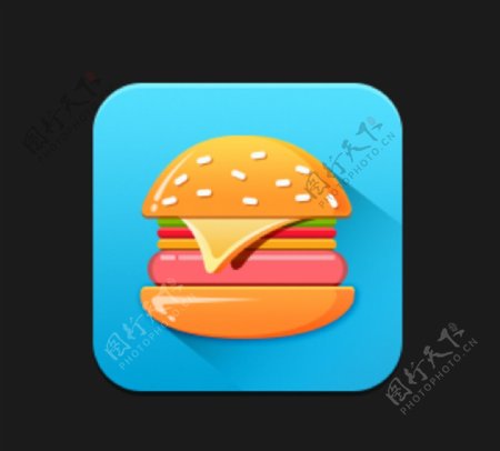 美食icon汉堡图标