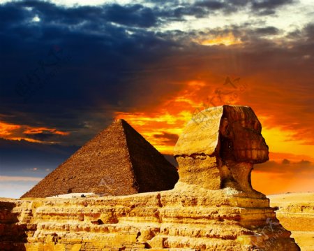 埃及狮身人面像金字塔图片