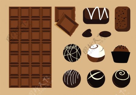 巧克力产品矢量素材