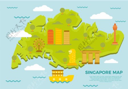 创意新加坡地图