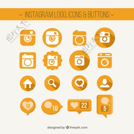 Instagram的图标图标和按钮