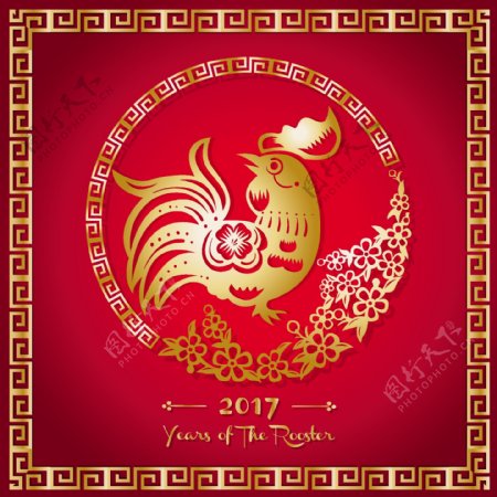中国新年鸡年背景